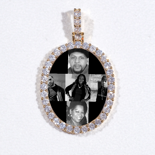 3D Oval Custom Picture Pendant