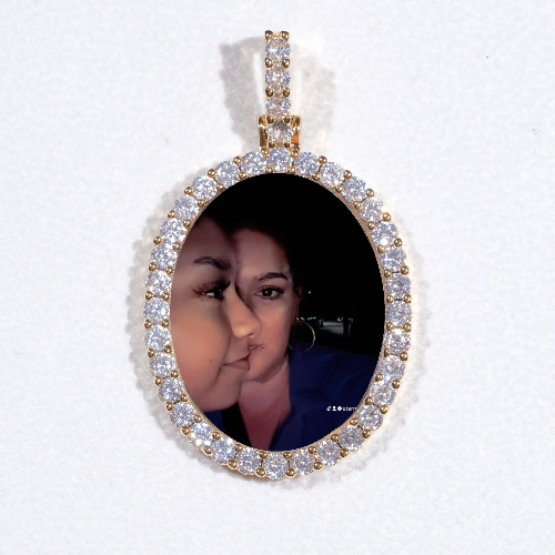 3D Oval Custom Picture Pendant