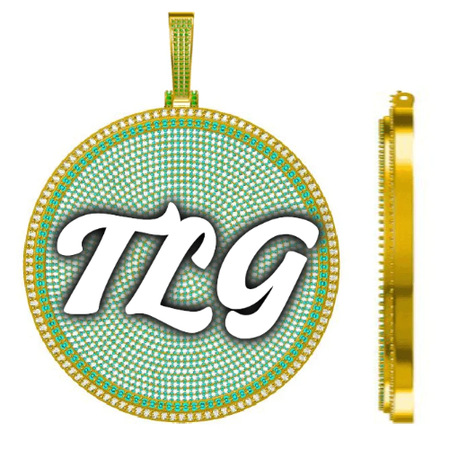CUSTOM LETTER NECKLACE 3D BIG DISC