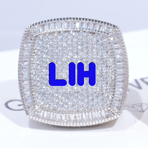 CUSTOM LETTER 3D ICED RING