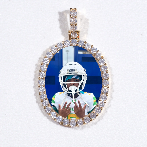 3D Oval Custom Picture Pendant