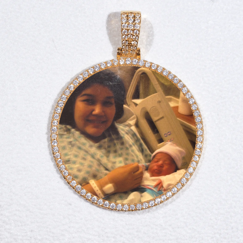 MEDIUM 3D CIRCLE CUSTOM PICTURE PENDANT