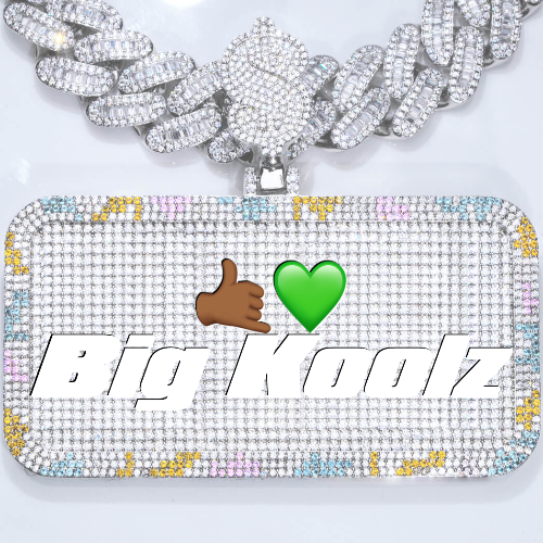 CUSTOM LETTER NECKLACE 3D COLORFUL SQUARE