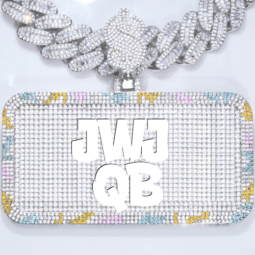 CUSTOM LETTER NECKLACE 3D COLORFUL SQUARE