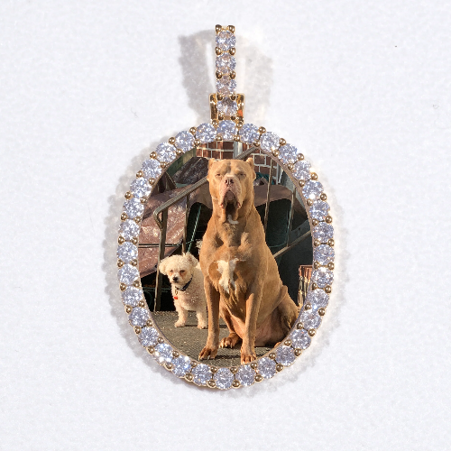 3D Oval Custom Picture Pendant
