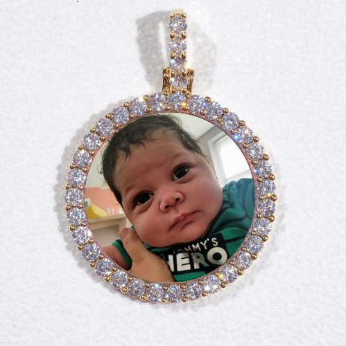 3D CIRCLE CUSTOM PICTURE PENDANT SMALL SIZE