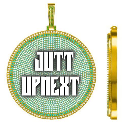 CUSTOM LETTER NECKLACE 3D BIG DISC