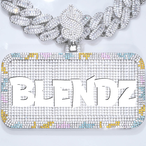 CUSTOM LETTER NECKLACE 3D COLORFUL SQUARE