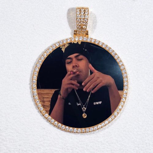 MEDIUM 3D CIRCLE CUSTOM PICTURE PENDANT