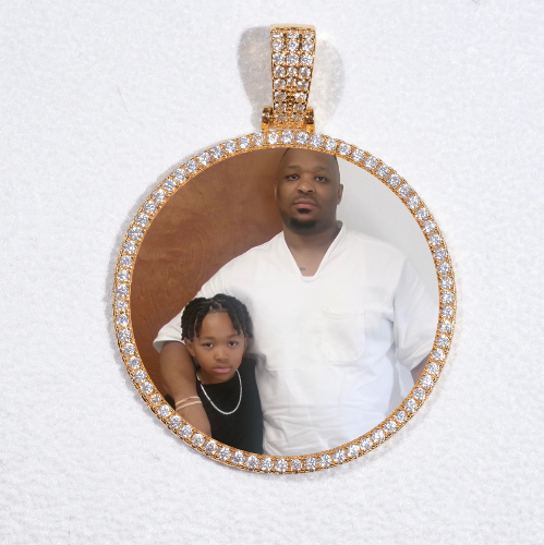 MEDIUM 3D CIRCLE CUSTOM PICTURE PENDANT