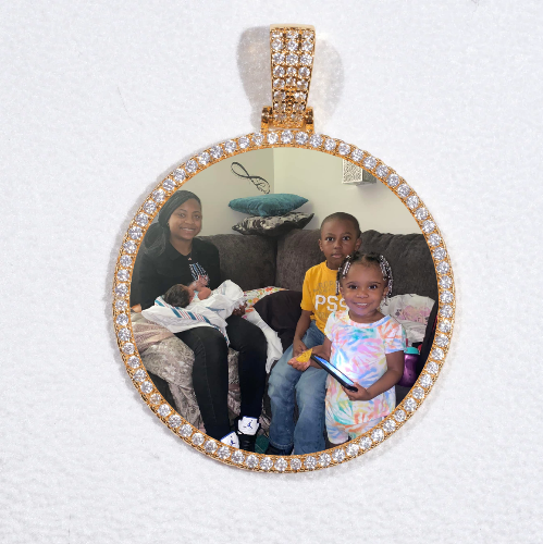 MEDIUM 3D CIRCLE CUSTOM PICTURE PENDANT