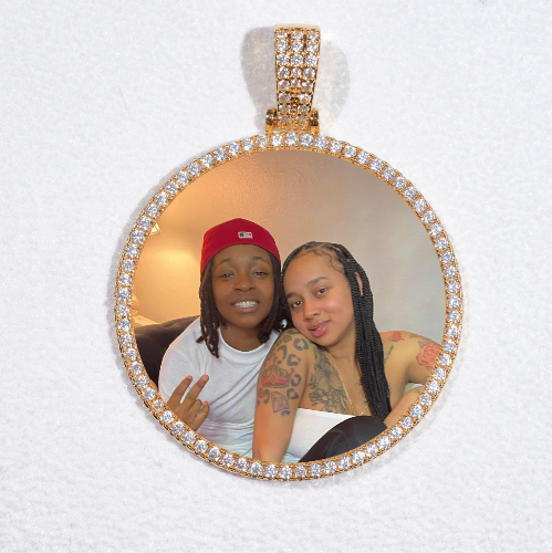 MEDIUM 3D CIRCLE CUSTOM PICTURE PENDANT