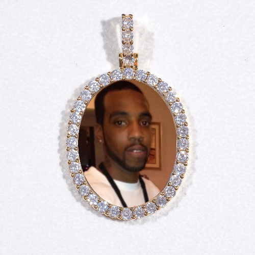 3D Oval Custom Picture Pendant