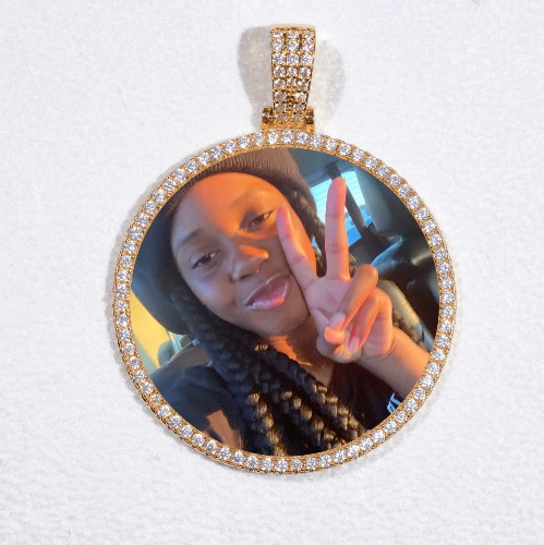 MEDIUM 3D CIRCLE CUSTOM PICTURE PENDANT
