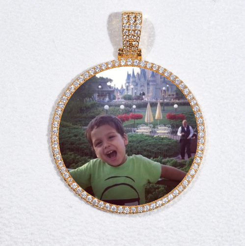 MEDIUM 3D CIRCLE CUSTOM PICTURE PENDANT