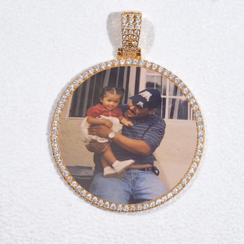 MEDIUM 3D CIRCLE CUSTOM PICTURE PENDANT