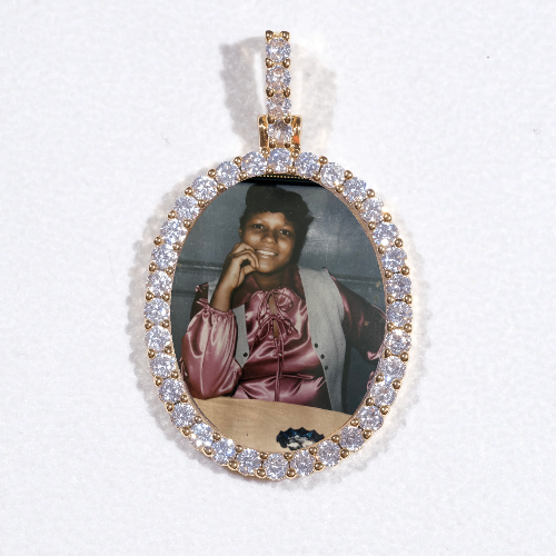 3D Oval Custom Picture Pendant