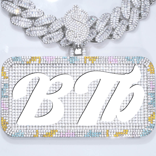 CUSTOM LETTER NECKLACE 3D COLORFUL SQUARE