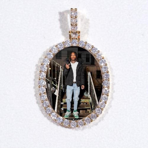 3D Oval Custom Picture Pendant