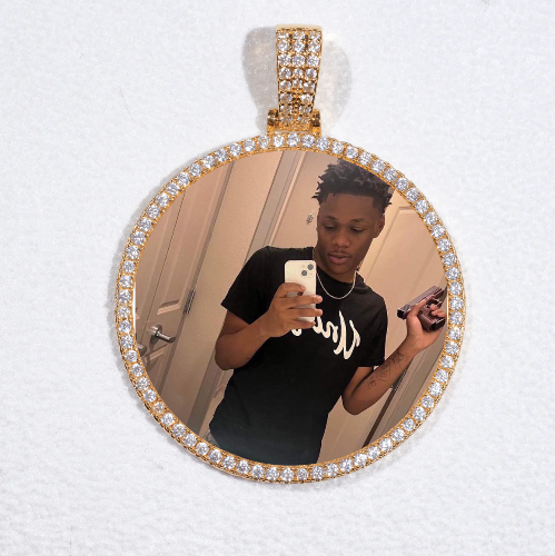 MEDIUM 3D CIRCLE CUSTOM PICTURE PENDANT