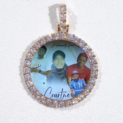 3D CIRCLE CUSTOM PICTURE PENDANT SMALL SIZE