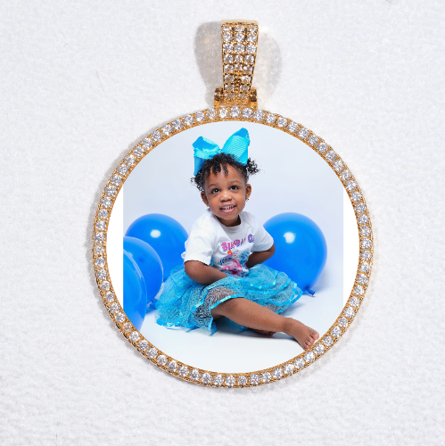 MEDIUM 3D CIRCLE CUSTOM PICTURE PENDANT