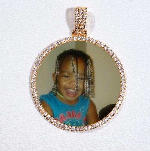 MEDIUM 3D CIRCLE CUSTOM PICTURE PENDANT