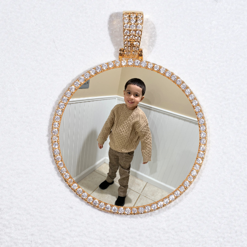 MEDIUM 3D CIRCLE CUSTOM PICTURE PENDANT