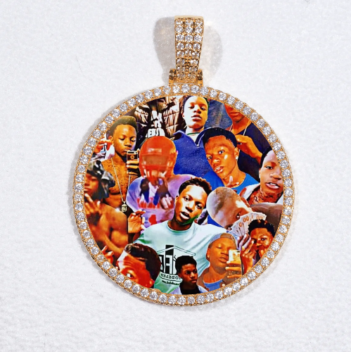 MEDIUM 3D CIRCLE CUSTOM PICTURE PENDANT