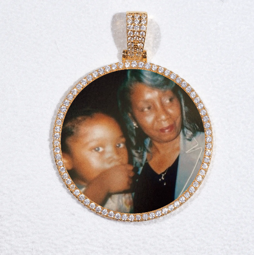 MEDIUM 3D CIRCLE CUSTOM PICTURE PENDANT