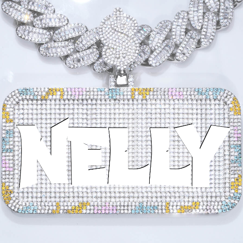 CUSTOM LETTER NECKLACE 3D COLORFUL SQUARE