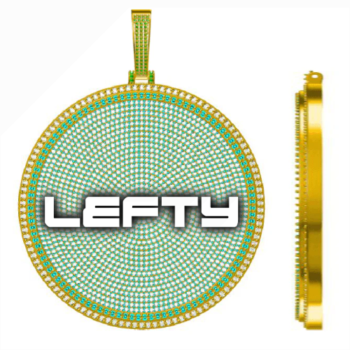 CUSTOM LETTER NECKLACE 3D BIG DISC