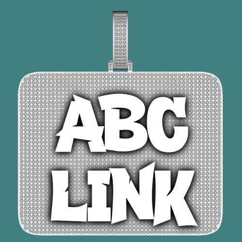 CUSTOM LETTER NECKLACE 3D BIG SQUARE