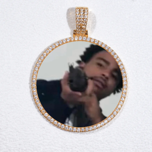 MEDIUM 3D CIRCLE CUSTOM PICTURE PENDANT