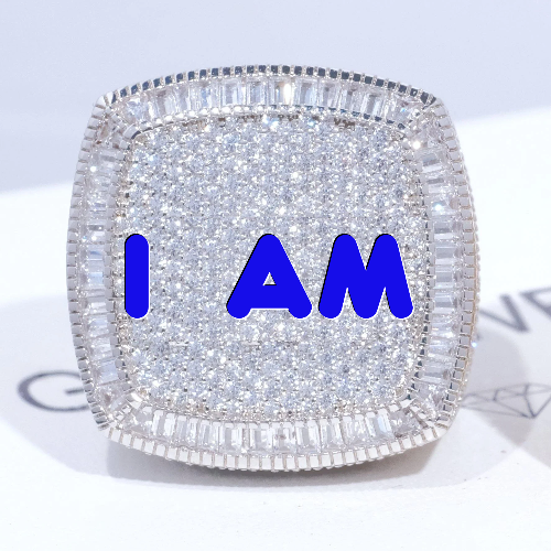 CUSTOM LETTER 3D ICED RING