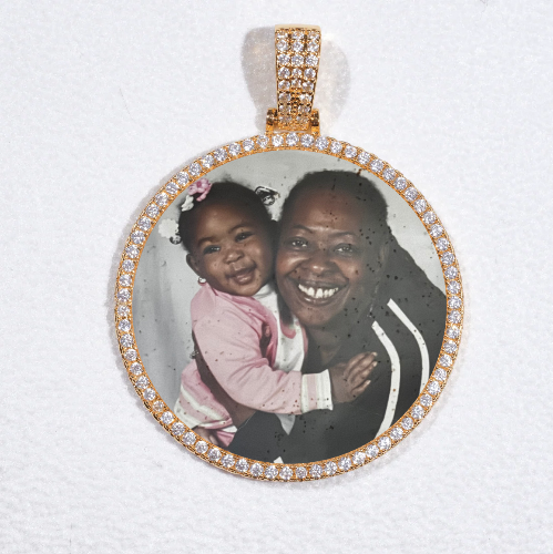 MEDIUM 3D CIRCLE CUSTOM PICTURE PENDANT