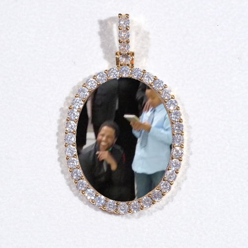 3D Oval Custom Picture Pendant