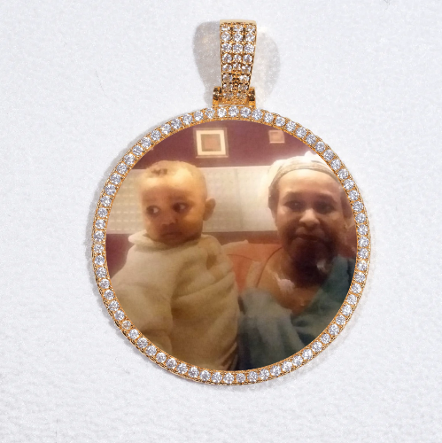 MEDIUM 3D CIRCLE CUSTOM PICTURE PENDANT