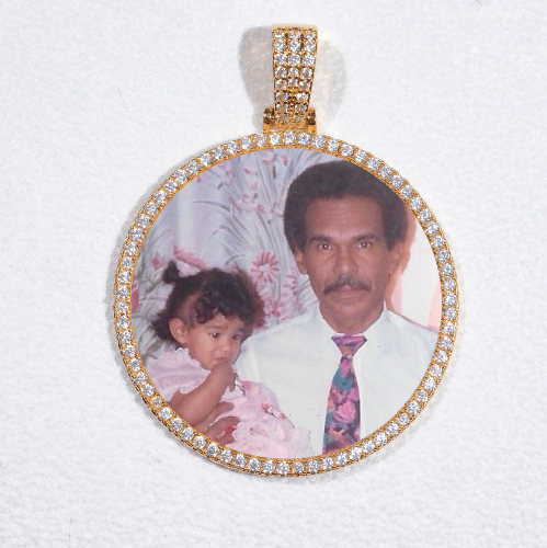 MEDIUM 3D CIRCLE CUSTOM PICTURE PENDANT
