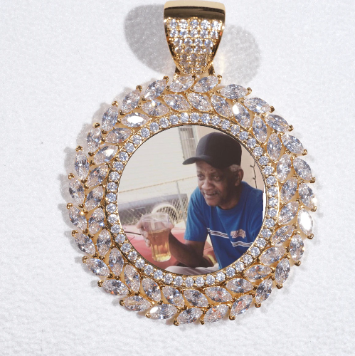 Large 3D Wheat Ear Custom Picture Pendant