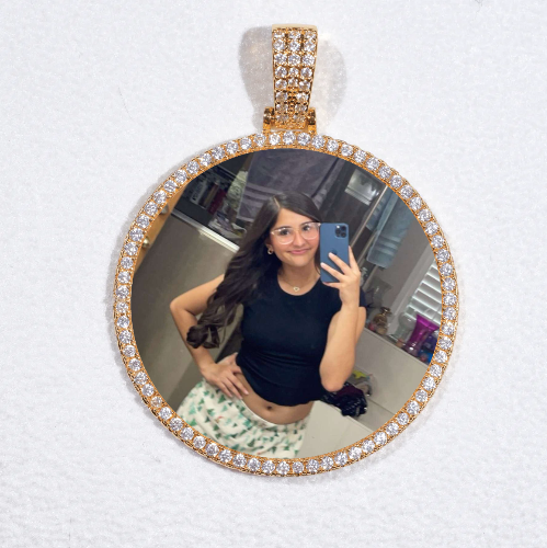 MEDIUM 3D CIRCLE CUSTOM PICTURE PENDANT