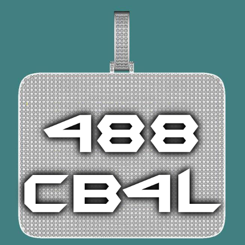 CUSTOM LETTER NECKLACE 3D BIG SQUARE