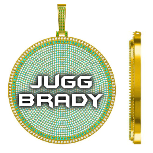 CUSTOM LETTER NECKLACE 3D BIG DISC