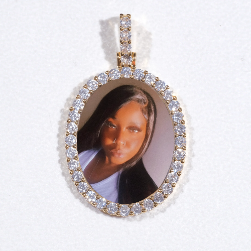3D Oval Custom Picture Pendant