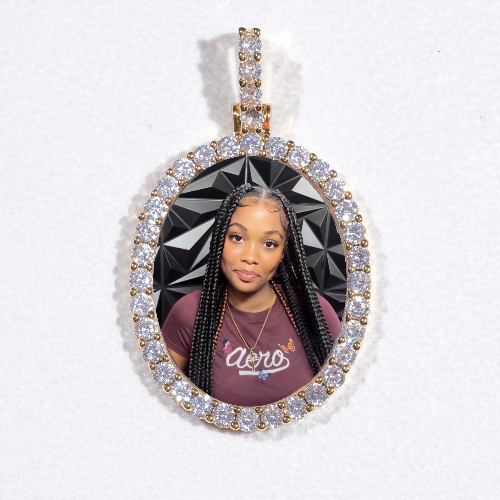 3D Oval Custom Picture Pendant