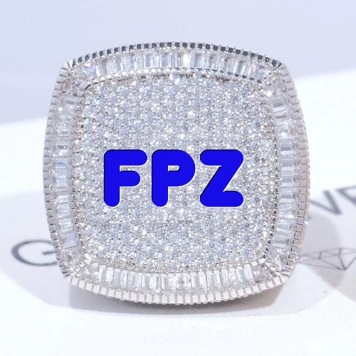 CUSTOM LETTER 3D ICED RING