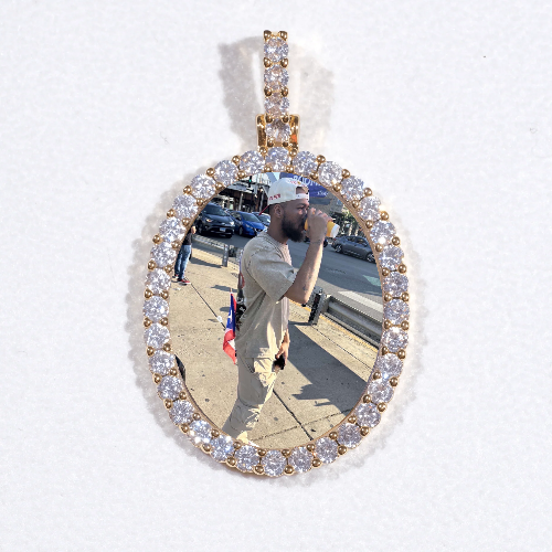 3D Oval Custom Picture Pendant