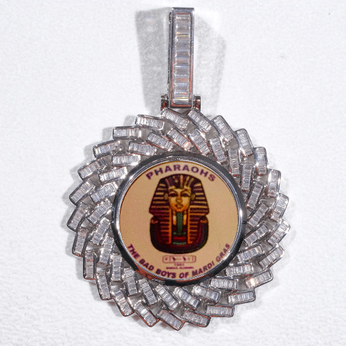 Large 3D Baguette Custom Picture Pendant