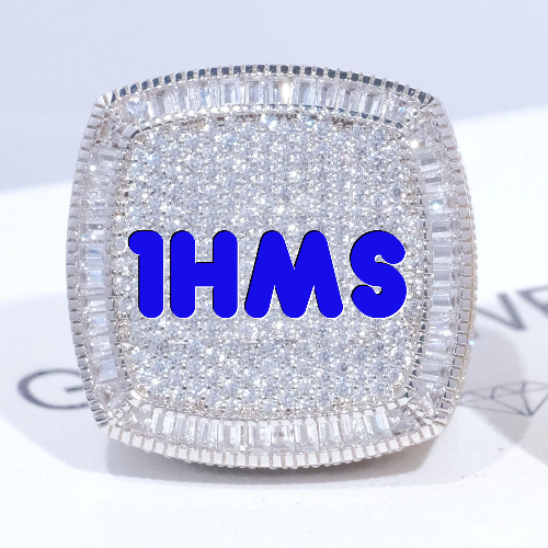 CUSTOM LETTER 3D ICED RING
