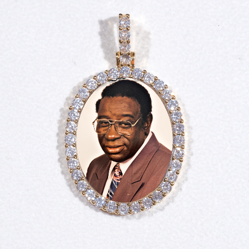 3D Oval Custom Picture Pendant